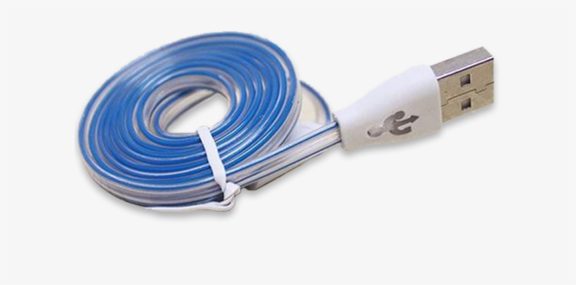 036-led Visible Light Luminous Usb Cable - Usb, transparent png