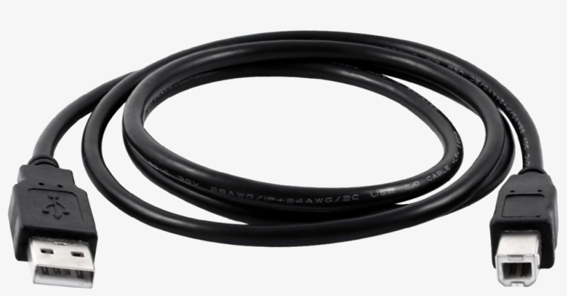 Prev - Usb Printer Cable Black, transparent png