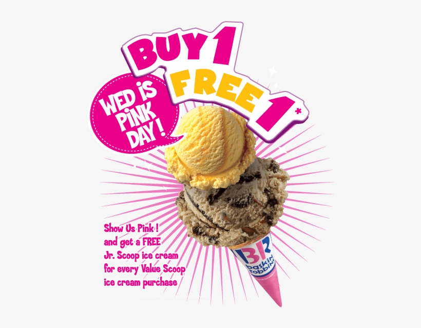 Pink Wednesday For Flash Copy - Baskin Robbins Pink Day, transparent png