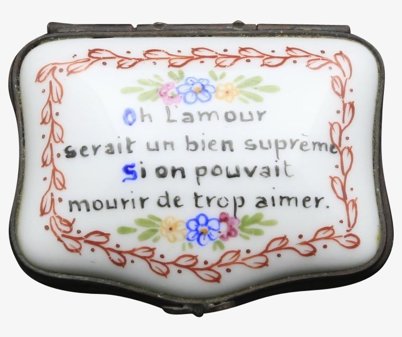 Vintage Limoges Porcelain Trinket Box Hinged Signed - Cake Decorating, transparent png