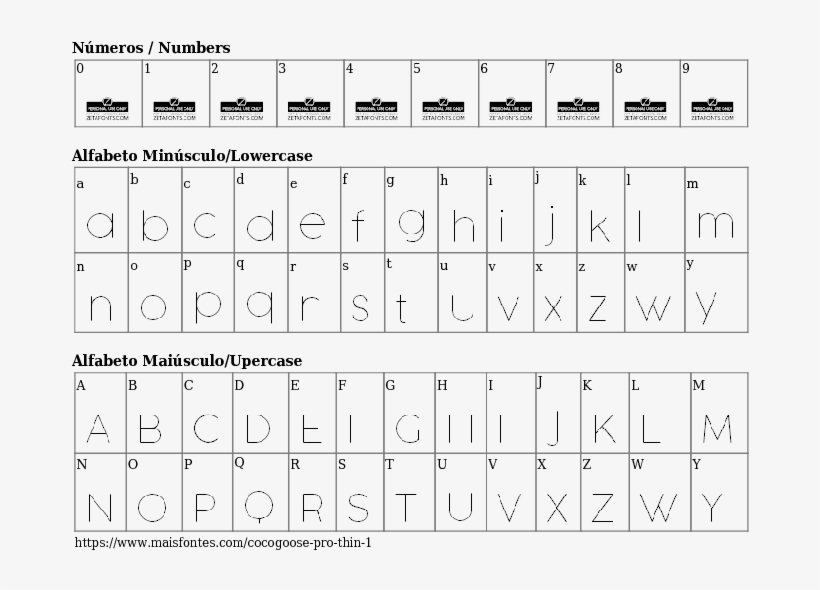Font Details Cocogoose Pro Thin - Detalles, transparent png