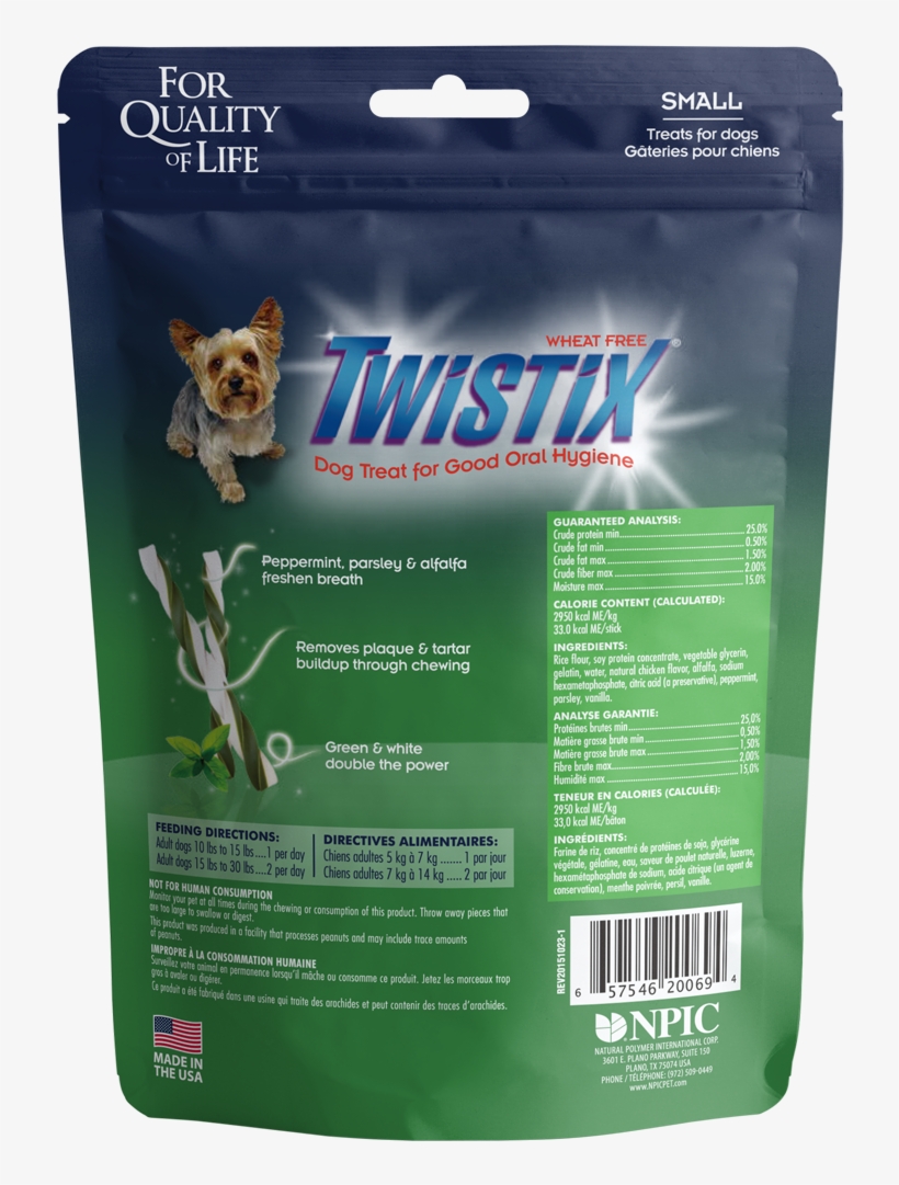 N-bone Twistix Vanilla Mint Dental Dog Treats - Twistix Vanilla Mint Small, transparent png