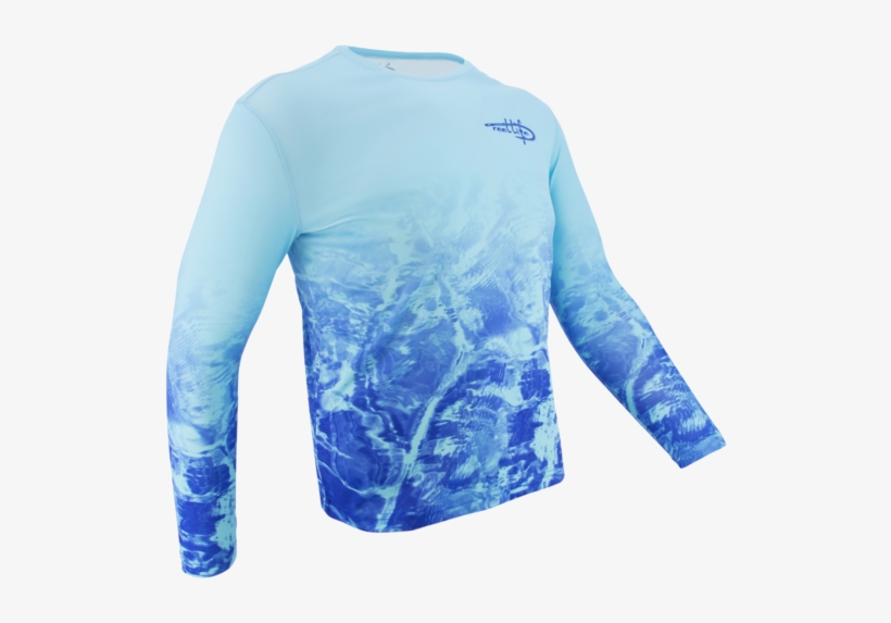 Men's Performance Blue Waters Fade Up Shirt - Shirt, transparent png