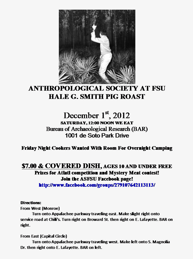 Join The Department Of Anthropology And Anthropology - Fsu Roast, transparent png
