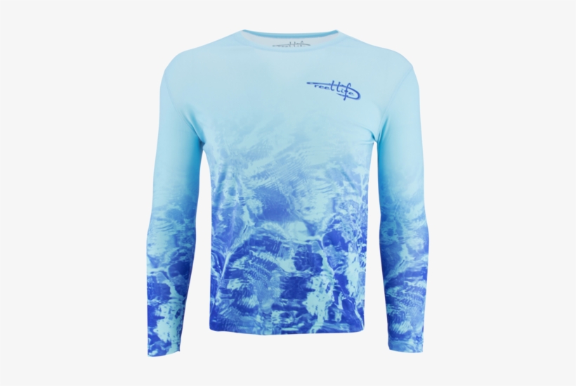 Men's Performance Blue Waters Fade Up Shirt - Shirt, transparent png