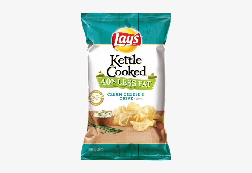 Quick Glance At A 40% Less Fat Notation Made Me Not - Kettle Cooked Cream Cheese And Chive, transparent png