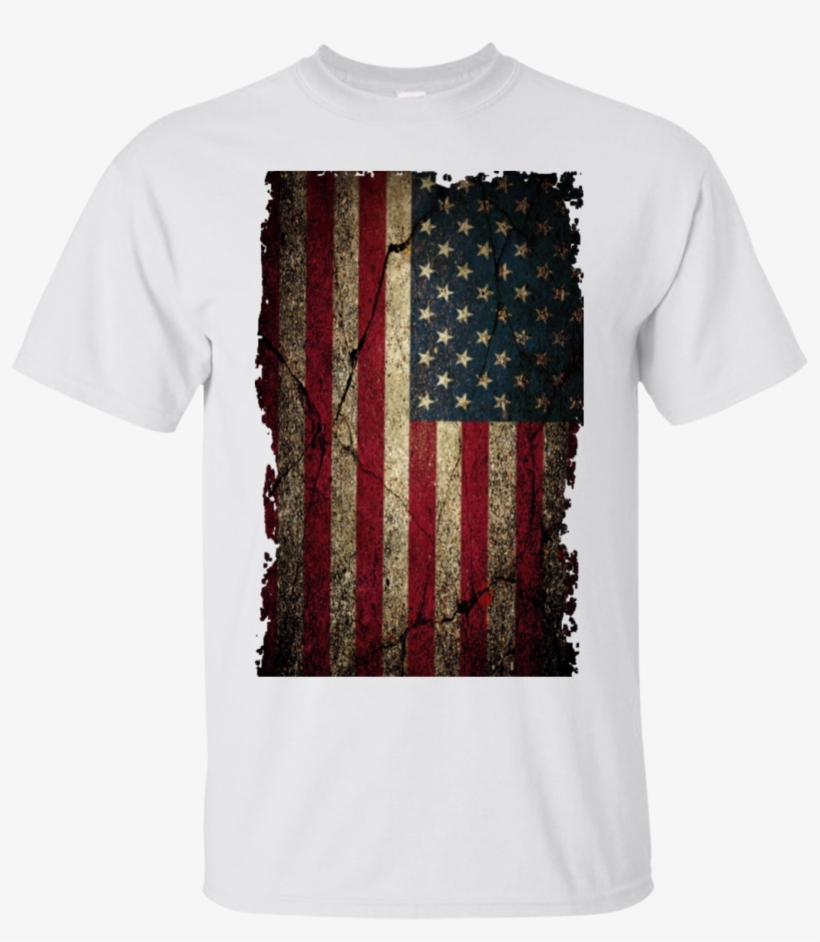 American Flag Ripped Grunge Gildan Ultra Cotton T-shirt - Flag Of The United States, transparent png