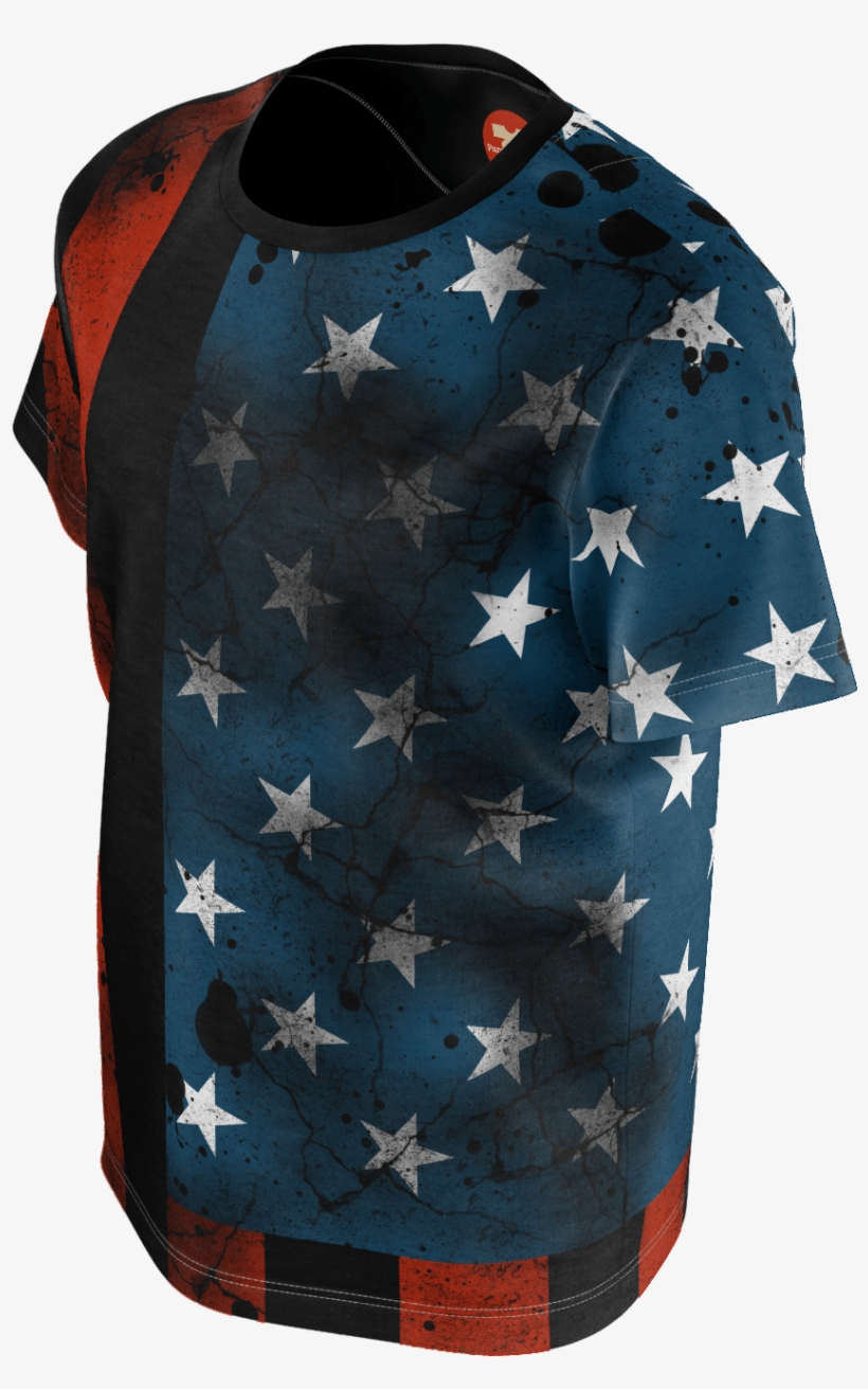 Boys American Flag Grunge Pima Cotton Tee, Kids Shirt - Reindeer, transparent png