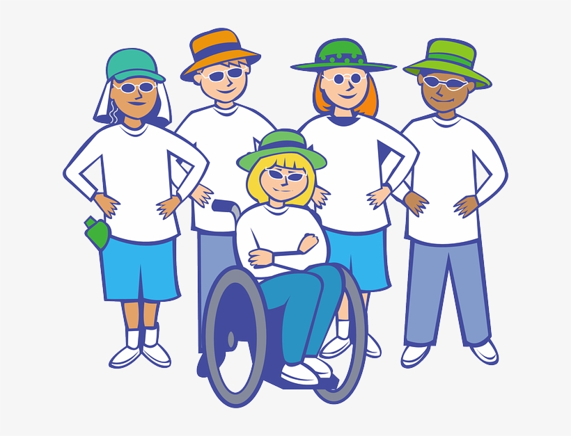 Group, People, Woman, Girls, Pretty, Wheelchair User - Mission: Sunwise Activity Book [book], transparent png