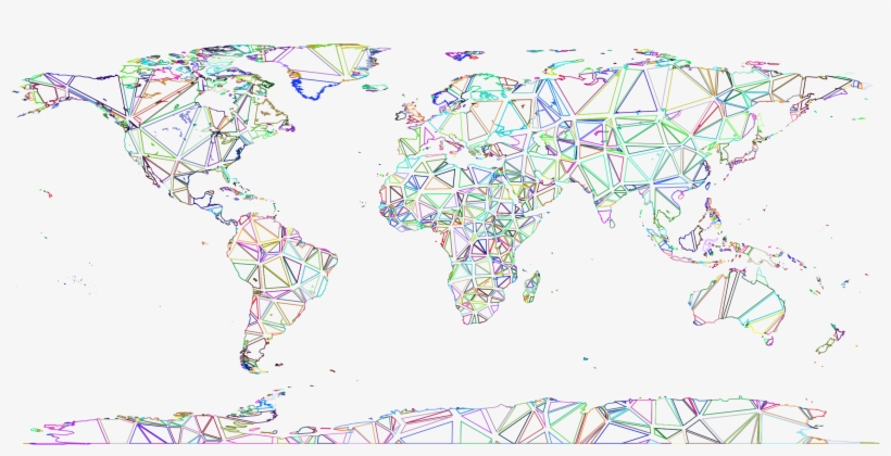 This Free Icons Png Design Of Low Poly Shattered World, transparent png