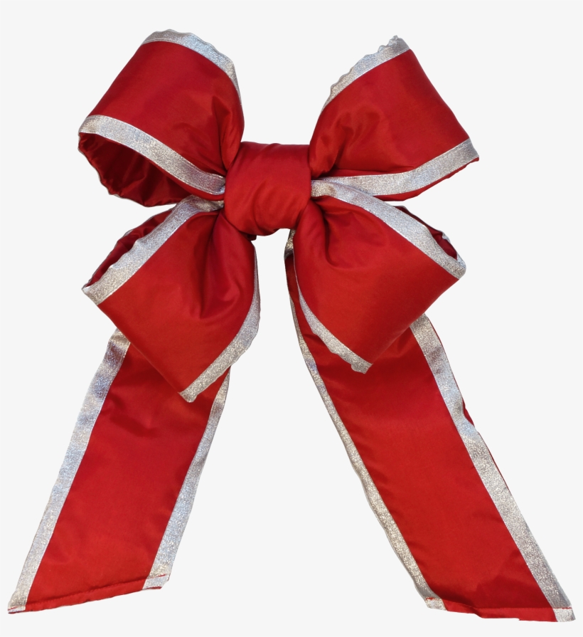 Commercial Christmas Bows Large - Red And Silver Christmas Bows, transparent png