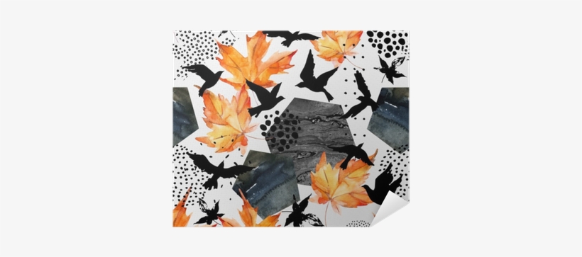 Autumn Watercolor Background - Watercolor Painting, transparent png