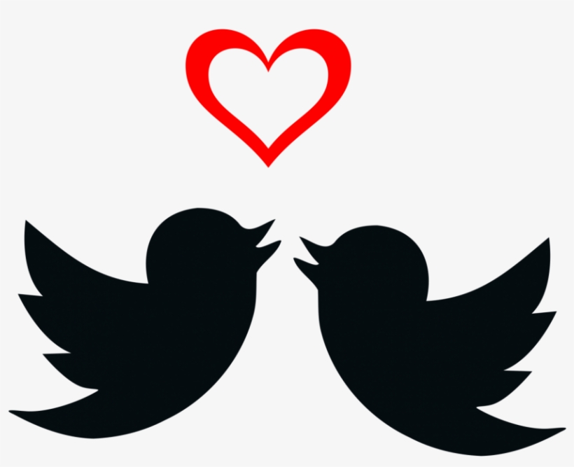 Clipart Transparent Love Birds Silhouette Clip Art - Two Love Birds Clipart, transparent png