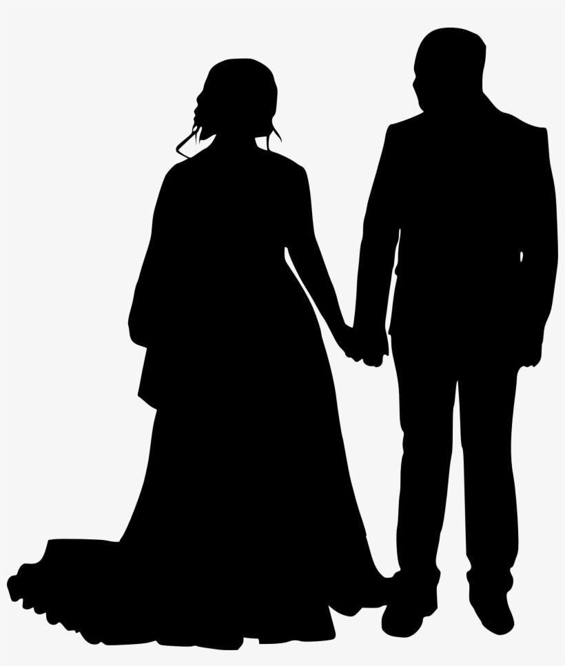 Free Download - Couple Marriage Silhouette Transparent Background, transparent png