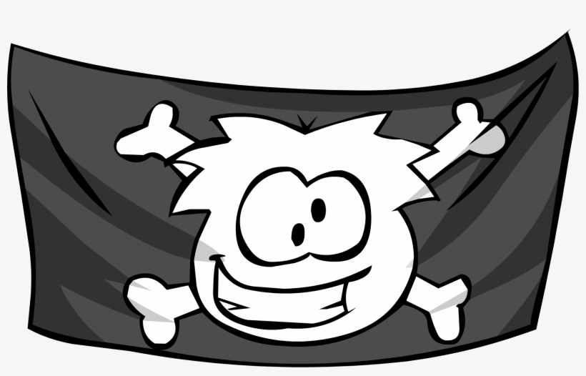 Jolly Roger Flag - Club Penguin Flag Png, transparent png