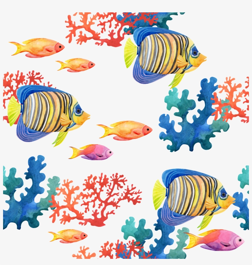 Hand Painted Underwater World Wonders Background Image - Portable Network Graphics, transparent png