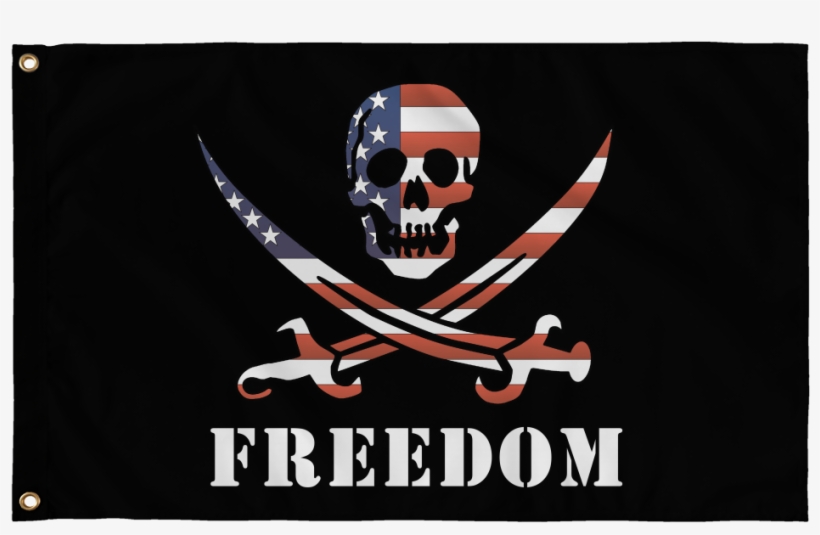 Freedom Pirate Flag - Flag, transparent png