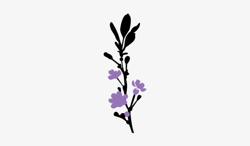 Rama Con Flores - Sticker, transparent png