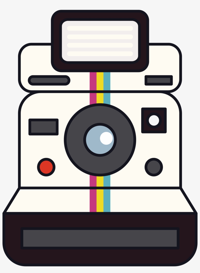 Image Black And White Stock Clip Image Springless - Polaroid Camera Clipart, transparent png