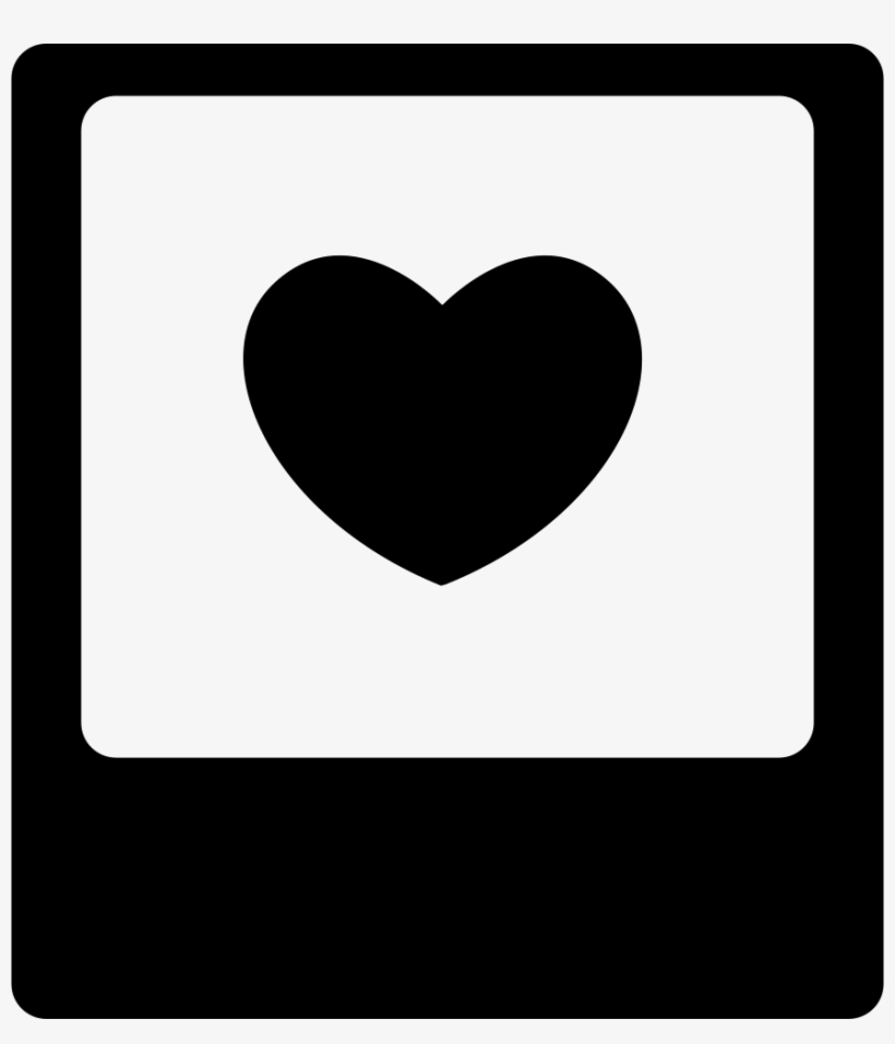 Heart In Polaroid Photo Comments - Polaroid Icon, transparent png