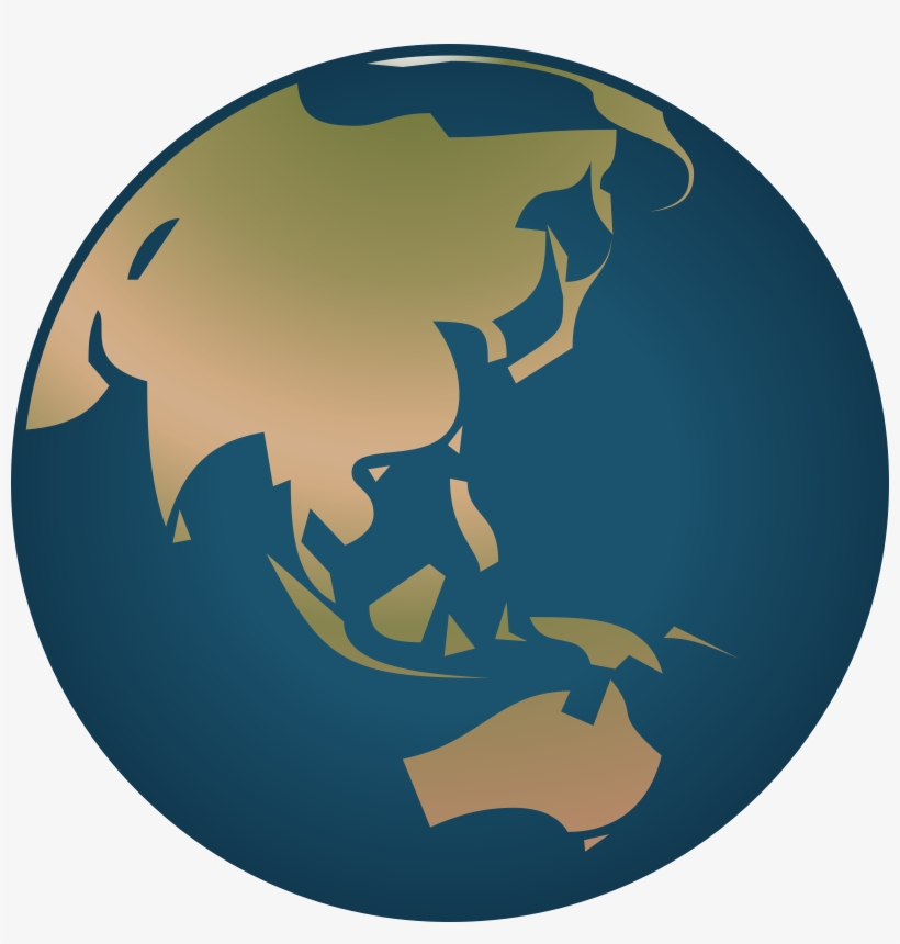 Facing Asia And Australia Big Image Png Globe Simple 2400x2400 Png Download Pngkit