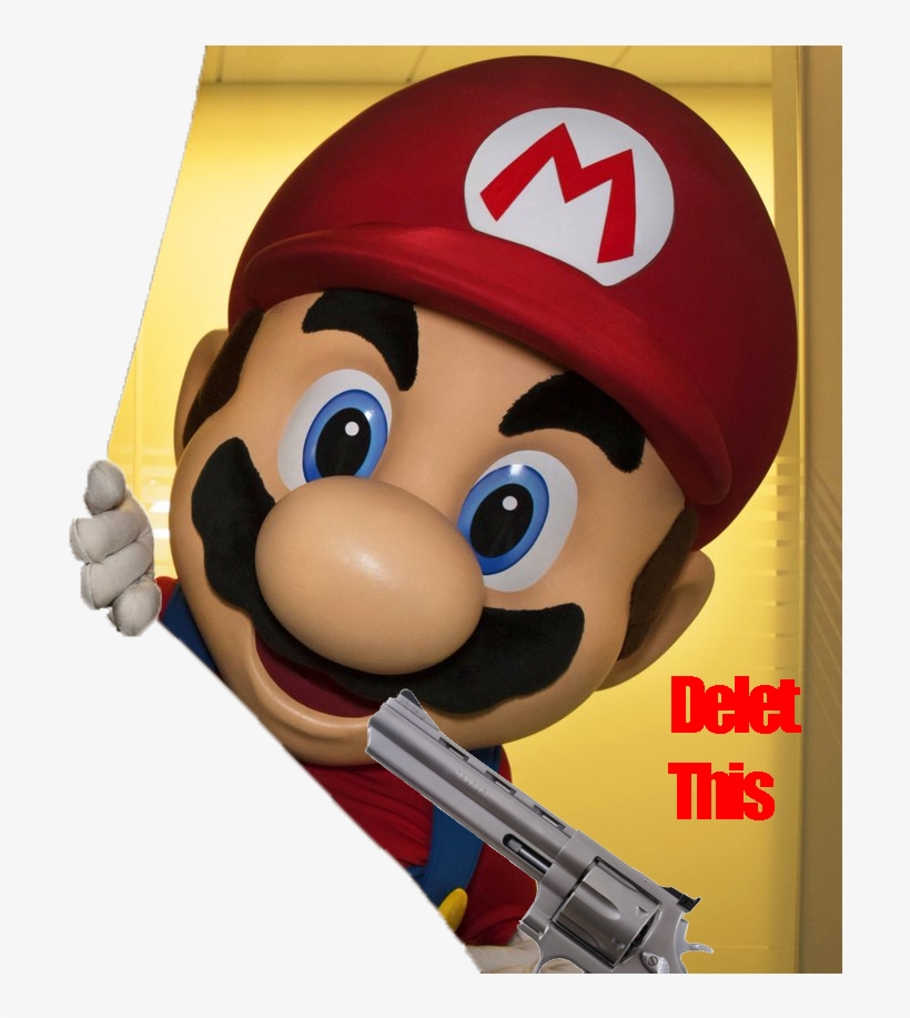 Delet This Super Mario Bros - Super Mario Peeking, transparent png