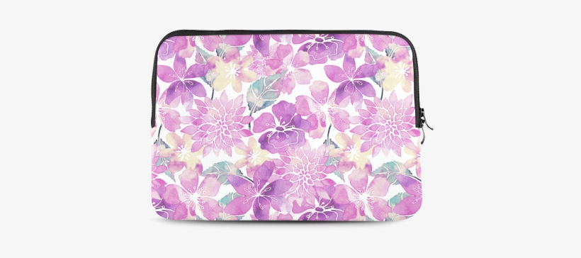 Watercolor Flower Pattern Macbook Air 13" - Purple Watercolor Heart Png, transparent png