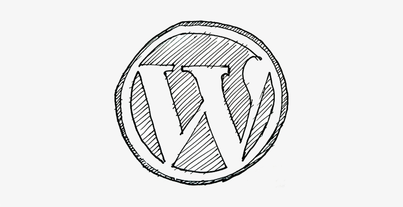 102kib, 370x350, Wordpress-logo - Line Art, transparent png