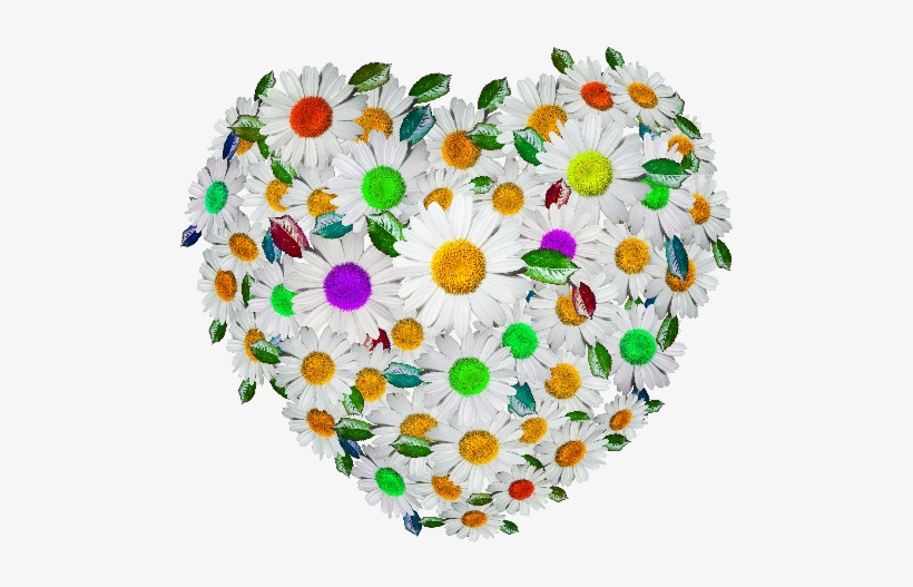 Cute Floral Heart Png Image - Circle, transparent png