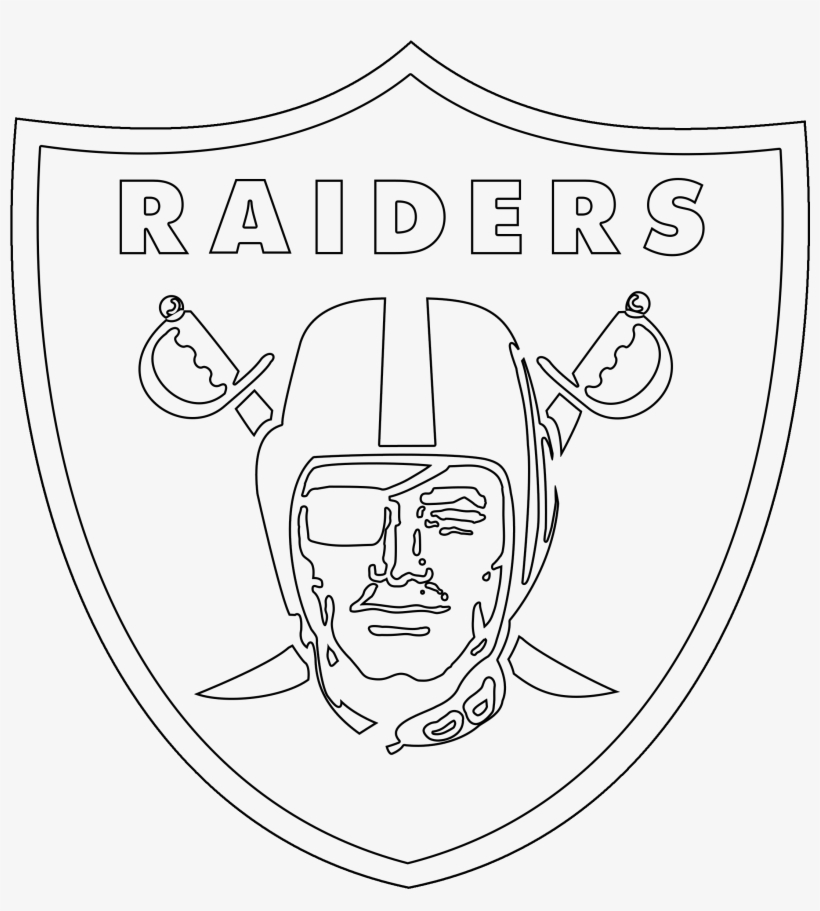 Download Transparent Outline Of Raiders Logo 3 By Diane - Oakland ...