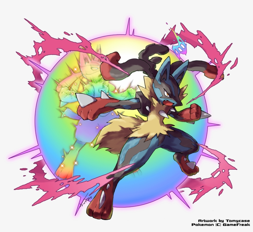 Mega-lucario - Mega Lucario Art, transparent png