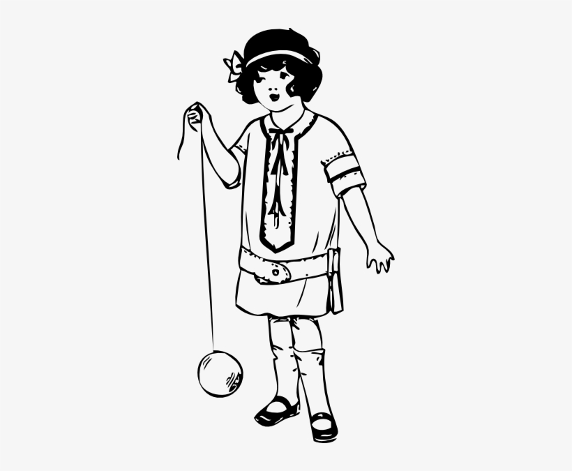 Outline Little Girl Svg Clip Arts 312 X 595 Px, transparent png