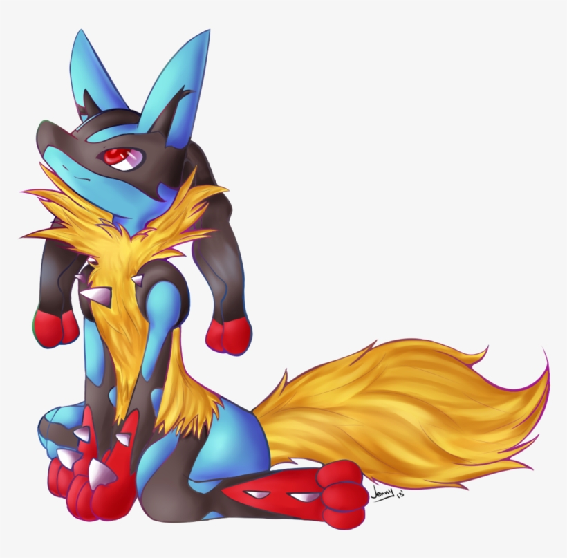 Mega Lucario By Aquadiamonds - Mega Lucario Female, transparent png