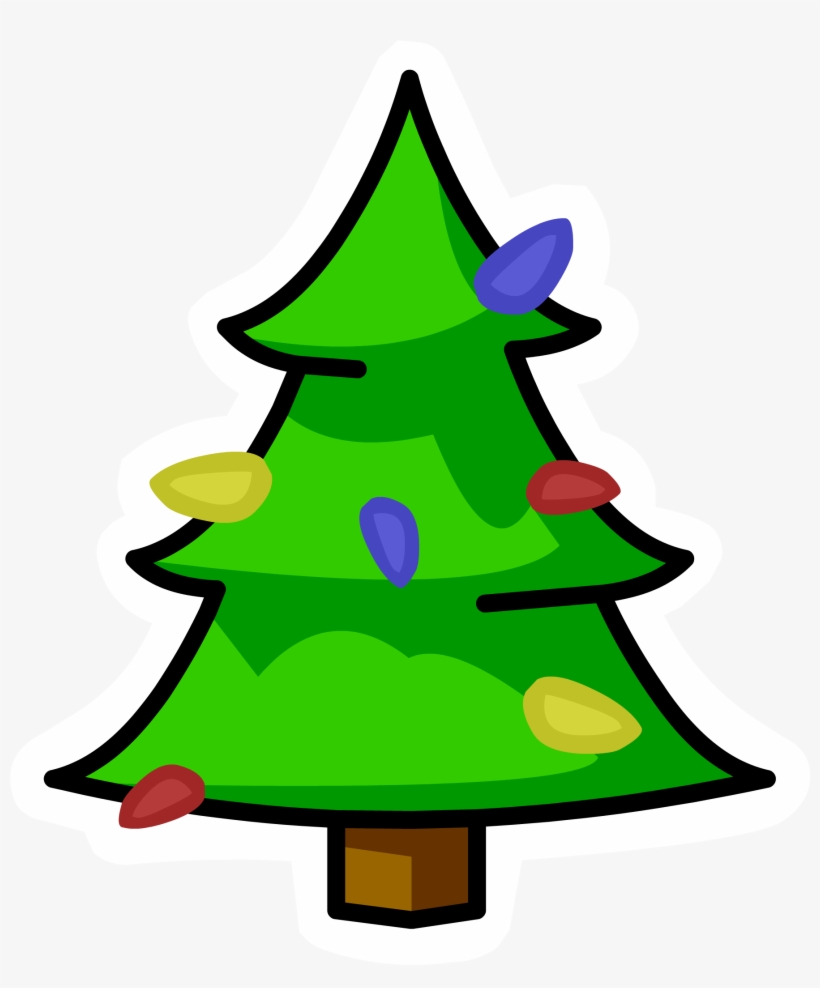 Club Penguin Rewritten Christmas Tree Christmaswalls - Christmas Tree Pin Art, transparent png