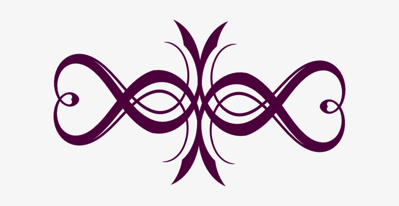 How To Set Use Deep Purple Heart Flourish Clipart, transparent png