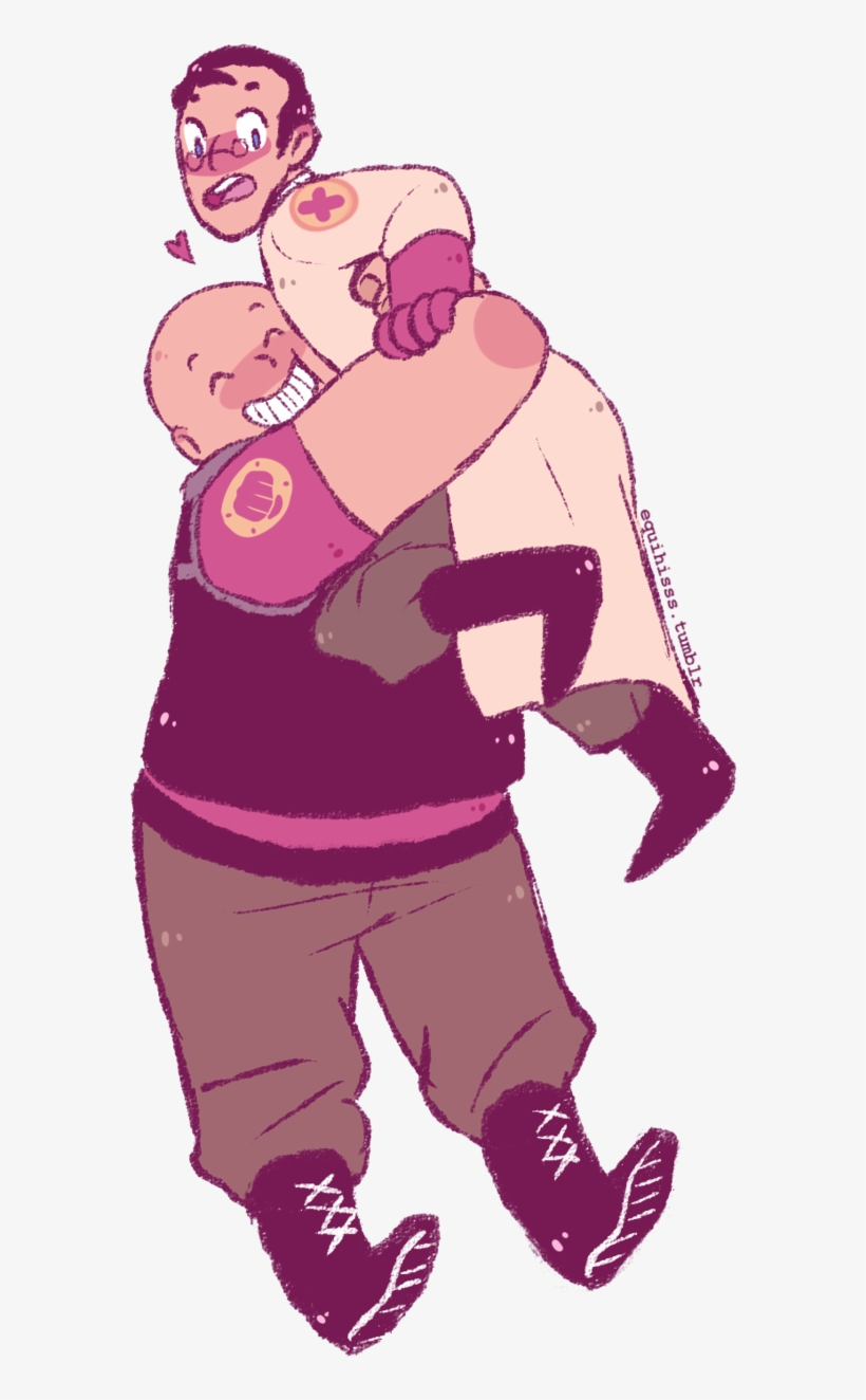 Explore Tf2 Funny, Team Fortress 2 Heavy, And More - Medic X Heavy, transparent png