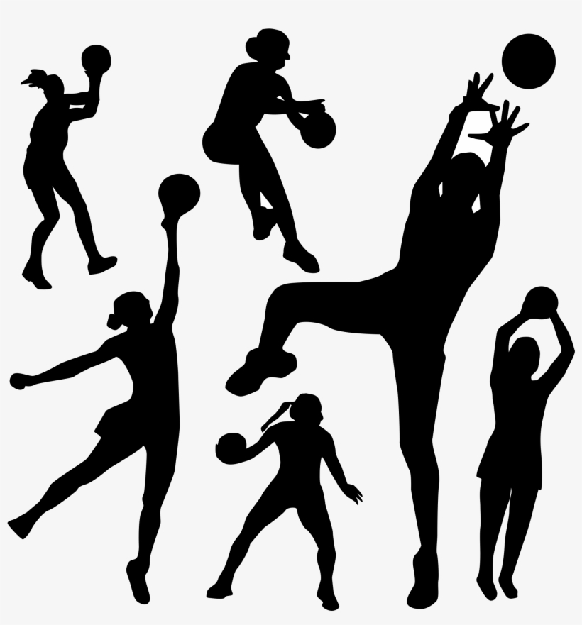 Image Black And White Library Netball Photos Transparentpng - Netball Silhouette Png, transparent png