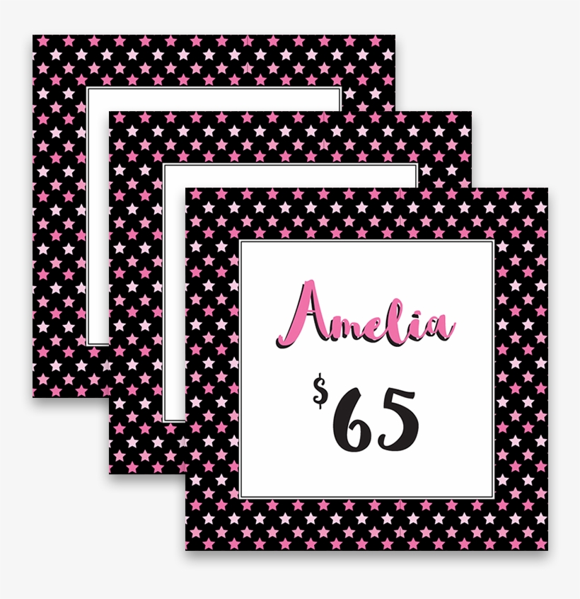 Pink & Black Stars Album Covers - Jordan Baby Shower Games, transparent png