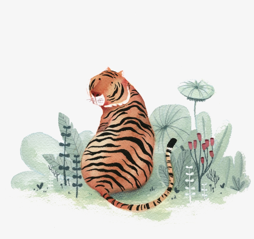 Drawing Watercolor Painting Illustration - Tiger Watercolor Png, transparent png