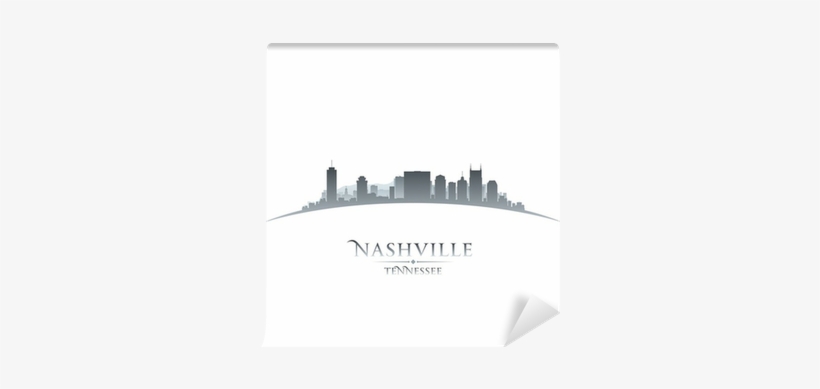 Nashville Tennessee City Skyline Silhouette White Background - Nashville Skyline Square Sticker 3" X 3", transparent png