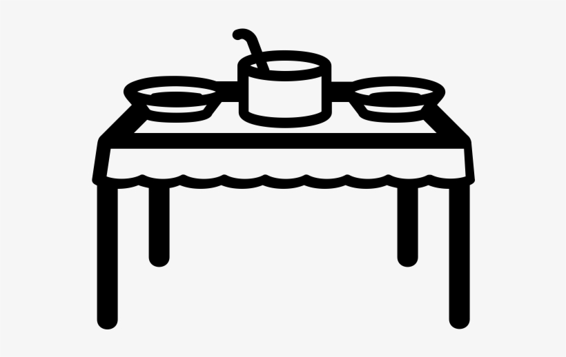 Dinner Table Rubber Stamp - Plate, transparent png