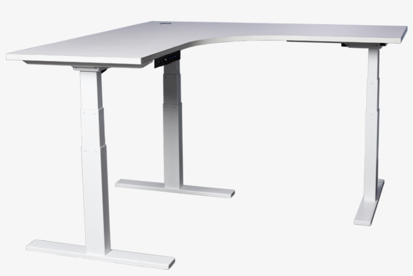 White Desktop With White Frame - Electric Height Adjustable Desk Frame By Flexispot, transparent png