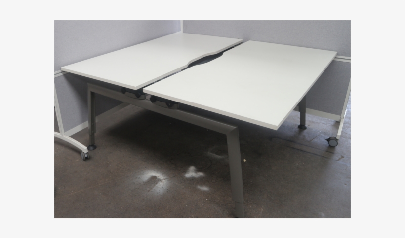 Pod Of 2 Straight White Desks - Desk, transparent png