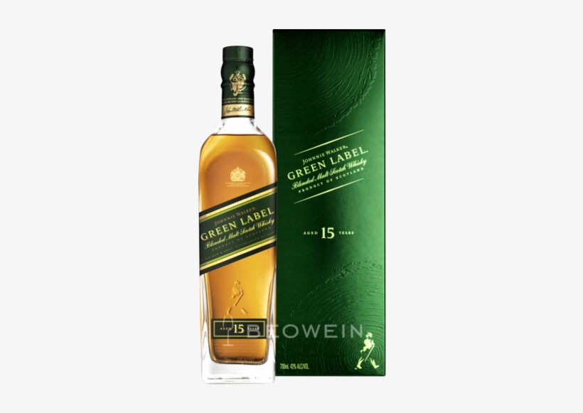 Johnnie Walker Green Label 15 Year Old 0,7 L - Johnnie Walker Green Label 700ml, transparent png