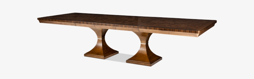 Aico - Cloche - Rectangular Double Pedestal Dining, transparent png