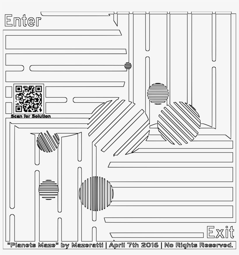 This Free Icons Png Design Of Planets Coloring Maze, transparent png