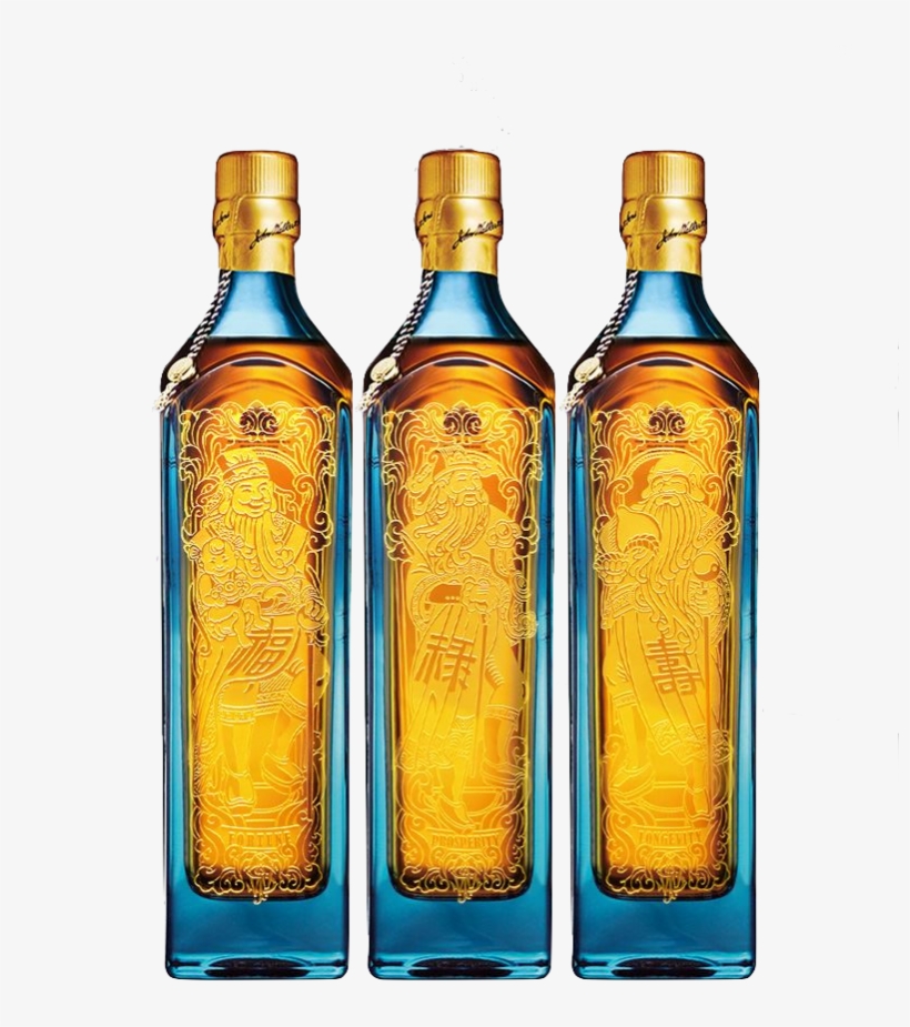 Johnnie Walker House Fu Lu Shou Edition 750ml - Johnnie Walker Blue Label Whisky 70cl, transparent png