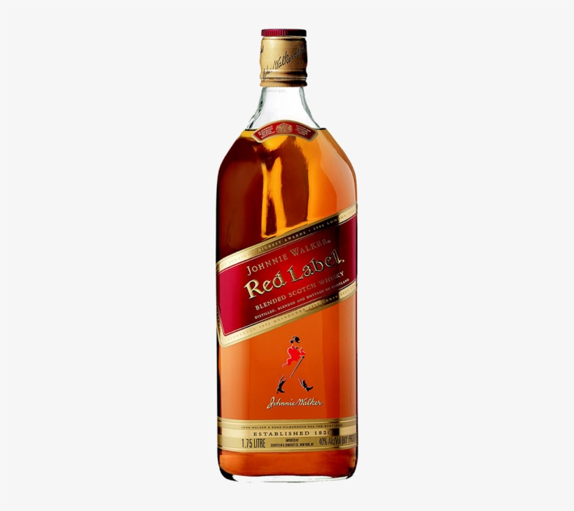 Johnnie Walker Red Label Scotch - 1.75 Johnnie Walker Red Label, transparent png
