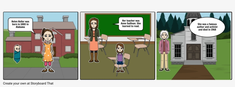 Helen Keller - Cartoon - 1164x385 PNG Download - PNGkit