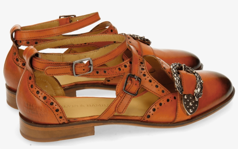 Sandals Sally 69 Orange Buckle Snake - Damen Sandaletten Melvin & Hamilton Damenschuh, transparent png